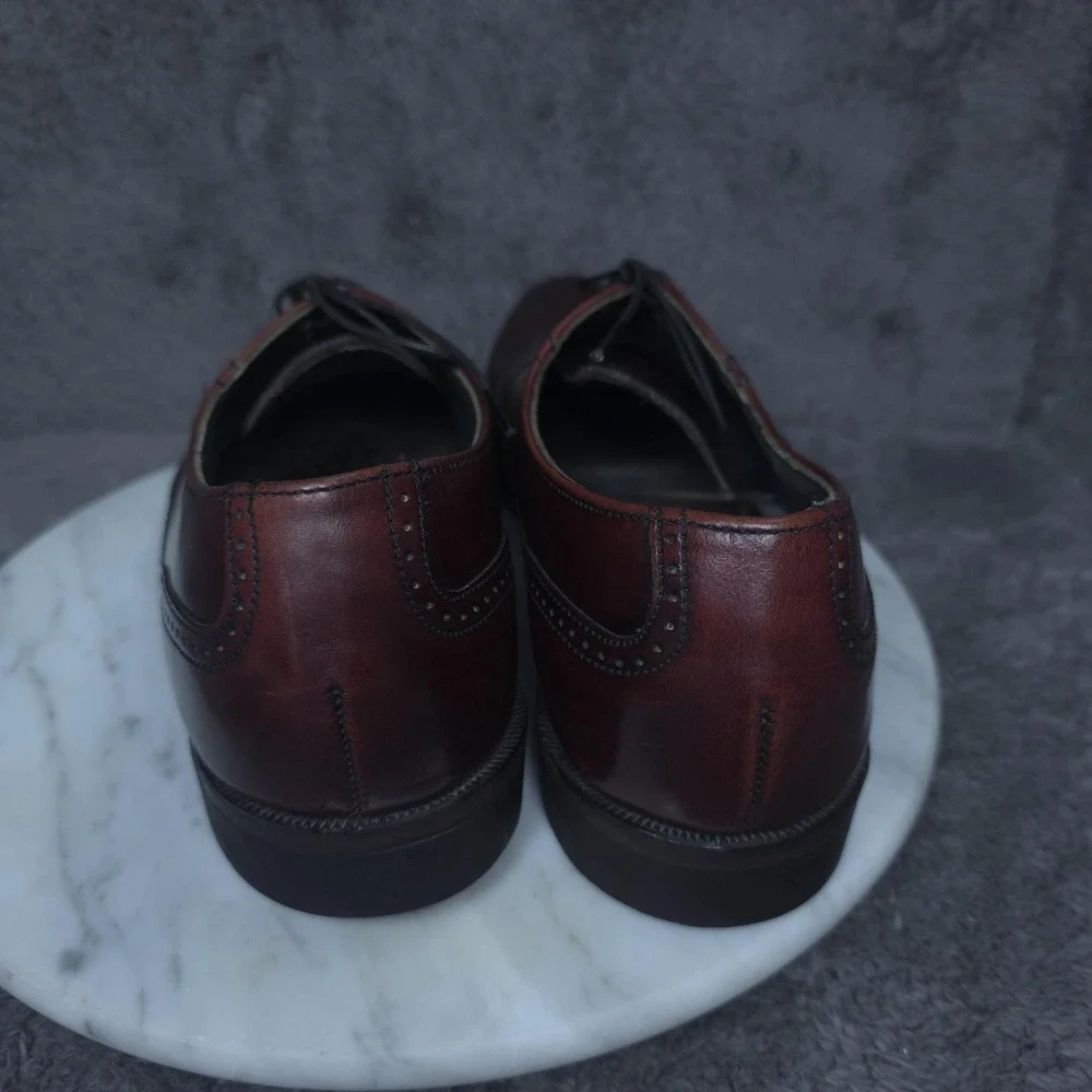 Dexter Brown Leather Wingtip Shoes Mens 9.5 Oxford Dress Lace Up Classic